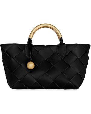 Rebecca Minkoff Frankie Woven Leather Tote Bag - Black
