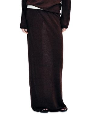 AYA MUSE Eirae Linen Blend Skirt - Black
