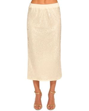 Ramy Brook Annita Sequined Midi Skirt - Natural