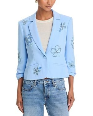 Cinq À Sept Beaded Flowers Le Petite Khloe Blazer - Blue