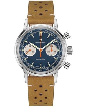 Hamilton American Classic Intra-Matic Mechanical Chronograph Watch, 40Mm - Blue