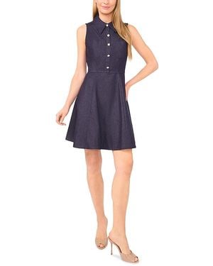 Cece Sleeveless Fit And Flare Dress - Blue