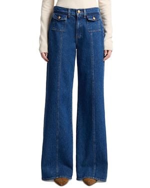 7 For All Mankind High Rise Lotta Flared Leg Jeans - Blue