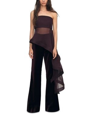 Reiss Rhianna Silk Drape Bandeau Top - Blue