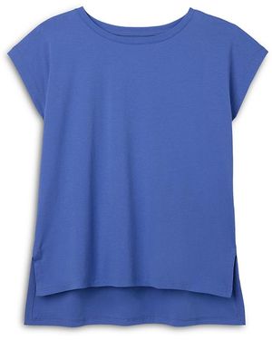 Eileen Fisher High/Low Sleep Top - Blue
