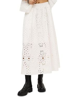 Ba&sh Bela Embroidered Skirt - White