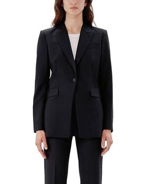 Another Tomorrow Single Button Jacket - Black