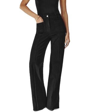 Reiss Petite Sakura Flare Patch Pocket Jeans - Black