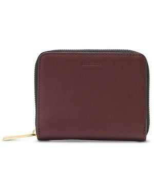 AllSaints Lena Hex Leather Zip Wallet - Purple