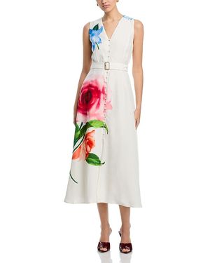 Tahari The Luella Spring Dress - White