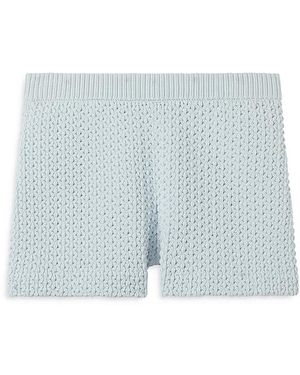St. John Textured Pull On Shorts - Blue