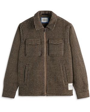 Scotch & Soda Wool Blend Regular Fit Jacket - Brown