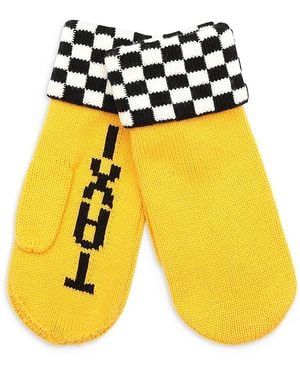 Kate Spade Taxi Checkerboard Mittens - Yellow