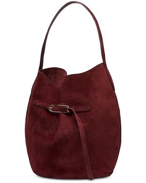 Liffner Medium Belted Bucket Bag - Red