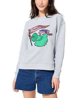 Terez Gemstone Logo Crewneck Sweatshirt - Gray