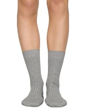 Eberjey Essential Rib Socks - White