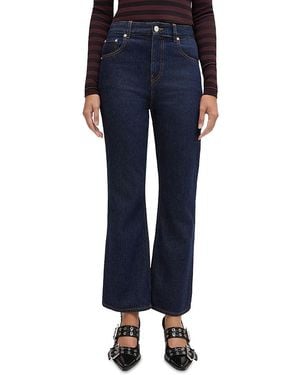 Ganni Essentials Mid Rise Bootcut Jeans - Blue
