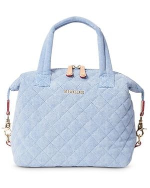 MZ Wallace Denim Small Sutton Deluxe Bag - Blue