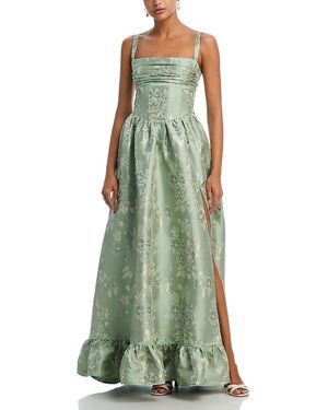 V. Chapman Ava Square Neck Dress - Green
