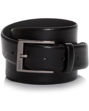 BOSS Elloy Leather Belt - Black