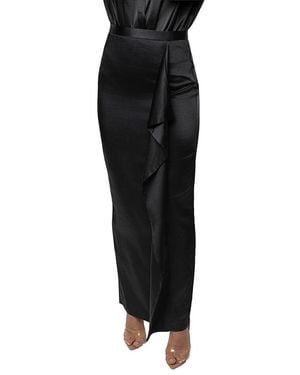 JLUXLABEL Midnight Mirage Satin Skirt - Black