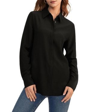 LILYSILK Classic Comfort Silk Shirt - Black