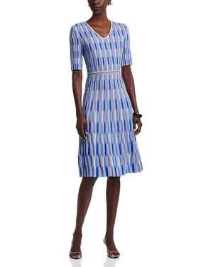 Misook Knit Midi Dress - Blue