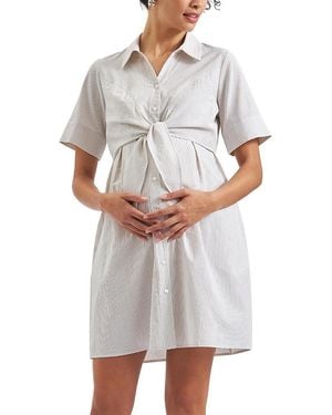 Ripe Maternity Bronte Tie Up Dress - Gray
