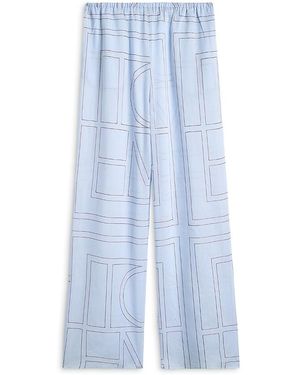 TOTEME Totême Monogram Pajama Bottoms - Blue