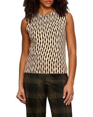 Sanctuary Fuzzy Leopard Sleeveless Sweater - Black