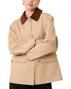 French Connection Barn Contrast Collar Jacket - Natural