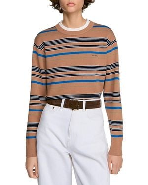 Sandro Piper Layered Effect Sweater - Natural