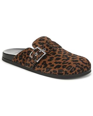 Vince Leon Calf Hair Mule Flats - Brown