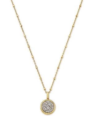 Bloomingdale's Fine Collection Diamond Pave Medallion Pendant Necklace Set - Metallic