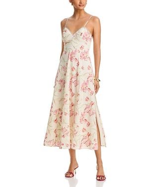 aqua embroidered scallop trim dress - exclusive Celestino Scarf Maxi Dress main image 0