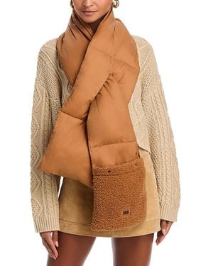 UGG Fluff Packable Puffed Scarf - Brown