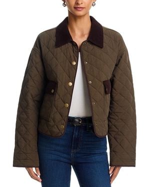 PAIGE Caleb Corduroy Trim Jacket - Brown