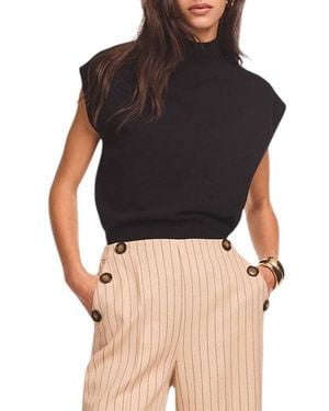 Mint Velvet Foundation Sleeveless Knit Top - Black