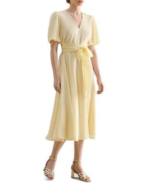 Hobbs Barrington Belted Dress - Metallic