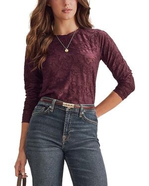 Splendid Cecelia Floral Long Sleeve Tee - Purple