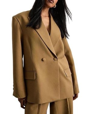 Warehouse The Premium Oversized Tailored Blazer - Brown