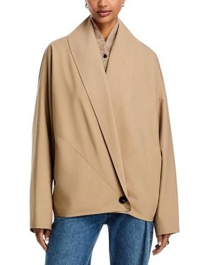 Co. Tton Blend Wrap Jacket - Natural