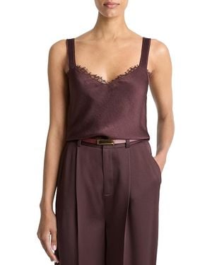 Vince Placed Lace Cami Top - Purple