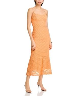 Bardot Adoni Crochet Midi Dress - Orange