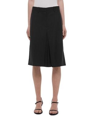 Helmut Lang Gab Wool Skirt - Black