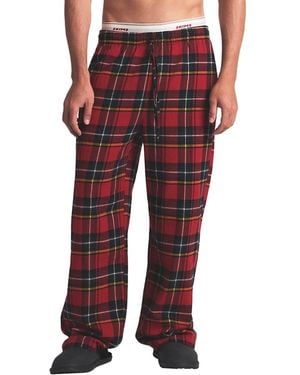 Skims Flannel Sleep Pants - Red