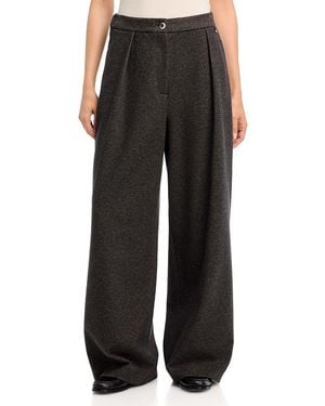 Herno Diagonal Jacquard Wide Leg Pants - Black