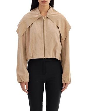 Lamarque Suede Scarf Jacket - Black