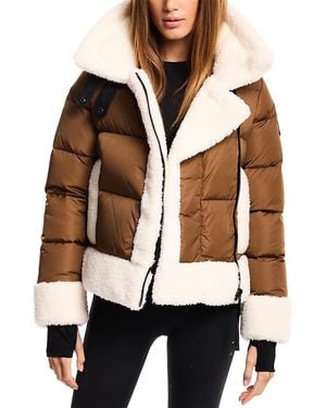Sam. Bianca Sherpa Trim Down Jacket - Black