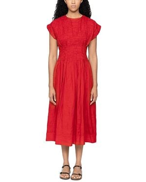 Sea Imogen Solid Midi Dress - Red